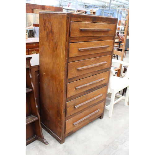 3014 - A MID 20TH CENTURY CHEST OF SIX DRAWERS, 30