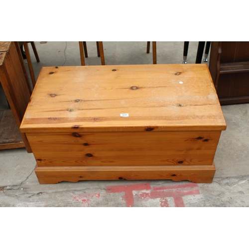 3016 - A MODERN PINE BLANKET CHEST, 37