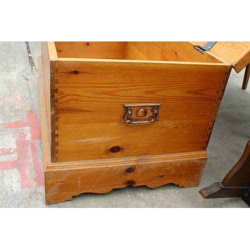 3016 - A MODERN PINE BLANKET CHEST, 37