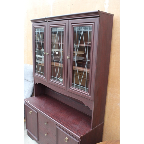 3026 - A MODERN MAHOGANY EFFECT LOUNGE UNIT, 47