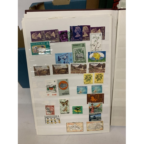 496 - A LARGE COLLECTION OF ASSOERTED STAMPS TO INCLUDE WORLD AND BRITISH EXAMPLES ETC.