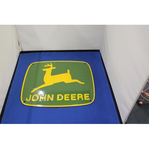 37 - A JOHN DEERE ENAMEL SIGN