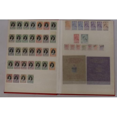 337 - THE RED COMPASS STOCKBOOK HOUSING AN ECLECTIC COLLECTION OF GB AND BRITISH COMMONWEALTH MINT AND USE... 