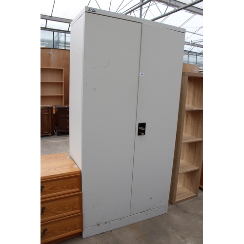 2860 - A MODERN TWO DOOR SILVERLINE METAL CABINET, 36