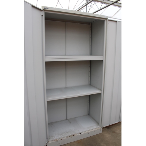 2860 - A MODERN TWO DOOR SILVERLINE METAL CABINET, 36