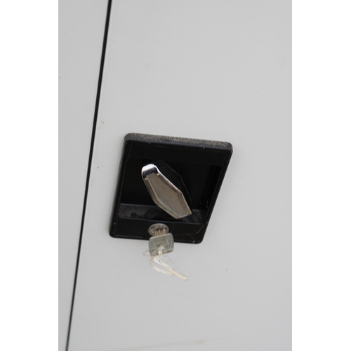 2860 - A MODERN TWO DOOR SILVERLINE METAL CABINET, 36