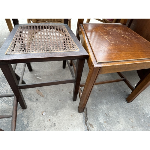 2882 - TWO EDWARDIAN MAHOGANY BEDROOM CHAIRS