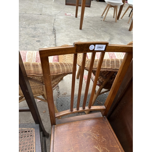 2882 - TWO EDWARDIAN MAHOGANY BEDROOM CHAIRS