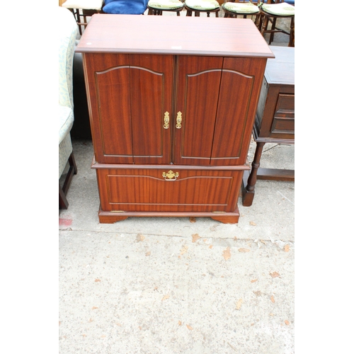 2998 - A MODERN TWO DOOR T.V. CABINET, 30