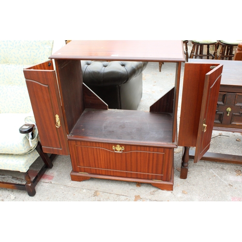 2998 - A MODERN TWO DOOR T.V. CABINET, 30