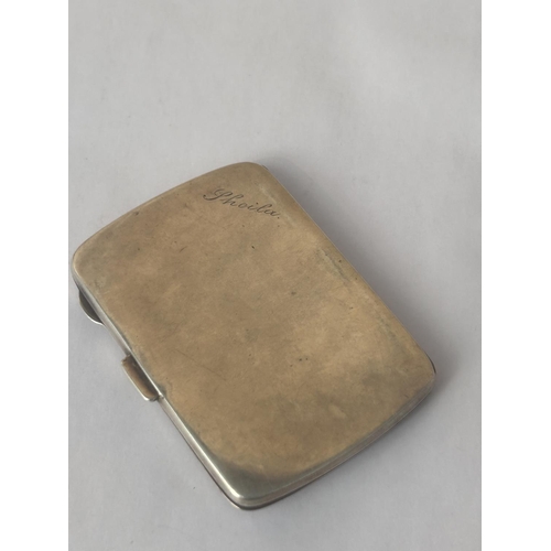 519 - A GEORGE V HALLMARKED SILVER AND GUILLOCHE ENAMELED CIGARETTE CASE, BY HENRY MATTHEWS BIRMINGHAM 192... 