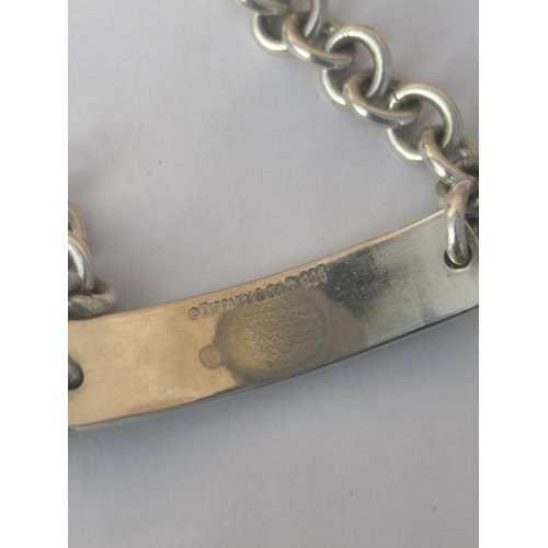 520 - A MARKED 925 WHITE METAL CHAIN STAMPED, TIFFANY & CO.925, GROSS WEIGHT 70.6 G