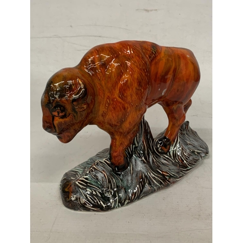 733 - AN ANITA HARRIS BISON (SIGNED IN GOLD)