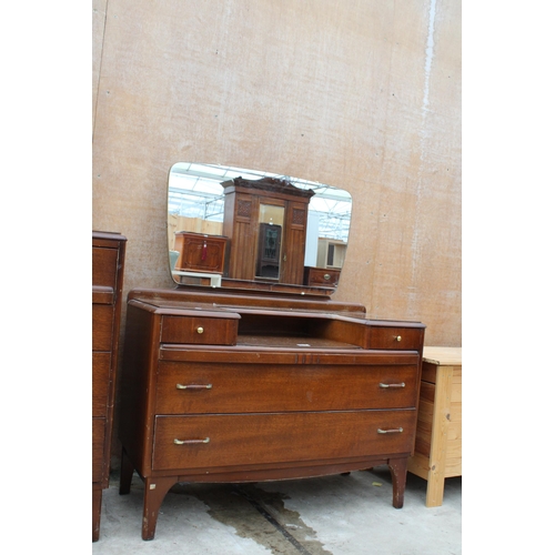 2858 - A RETRO LEBUS OAK CHEST OF FOUR DRAWERS, 31