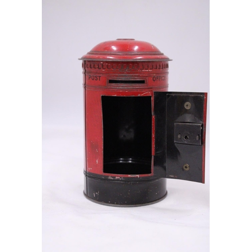 112 - A 1950'S TIN PLATE BANK OF ENGLAND POST BOX - MONEY TIN