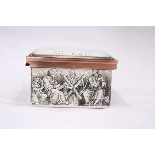 119 - A HALCYONS DAYS LIMITED EDITION 97/400 ENAMEL HOLY BIBLE BOX