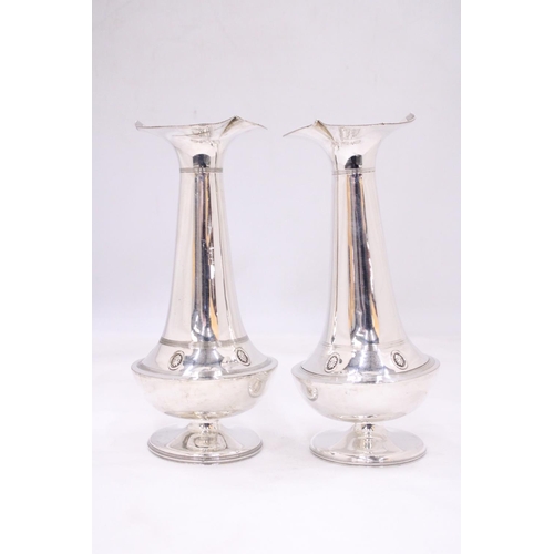 124 - A PAIR OF VINTAGE SILVER PLATED 