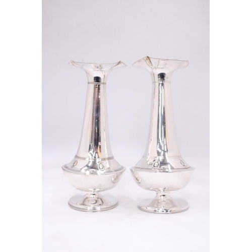 124 - A PAIR OF VINTAGE SILVER PLATED 