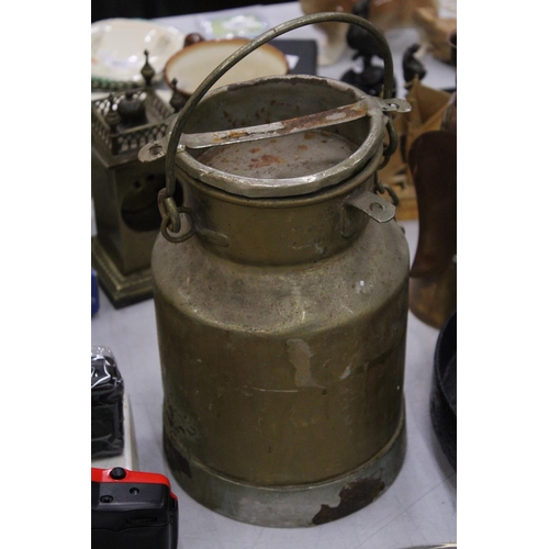 145 - A VINTAGE MILK CHURN - APPROXIMATELY 29CM