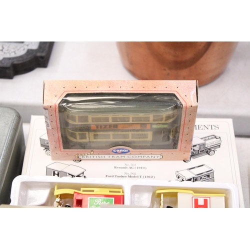 250 - A MIXED LOT OF BOXED VEHICLES TO INCLUDE CORGI AND DINKY