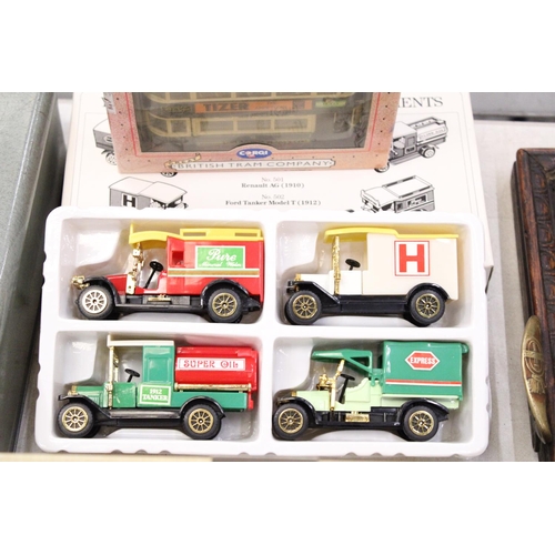 250 - A MIXED LOT OF BOXED VEHICLES TO INCLUDE CORGI AND DINKY