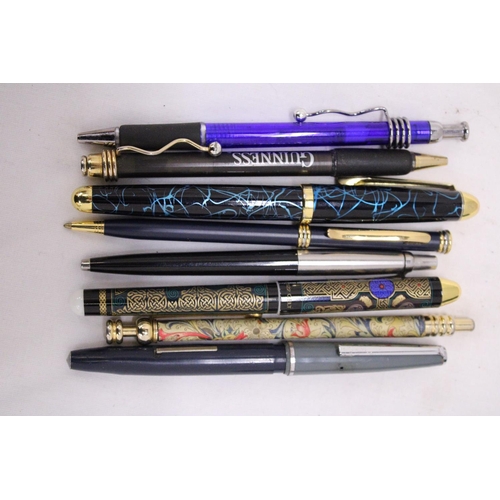 263 - A COLLECTION OF EIGHT VINTAGE PENS