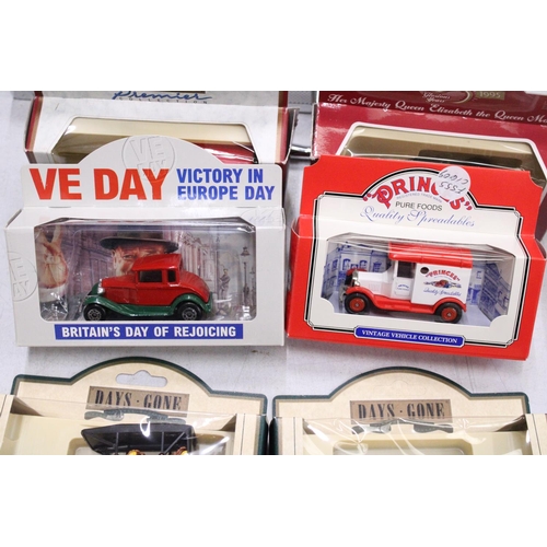 273 - EIGHT BOXED TOY VEHICLES TO INCLUDE DAYS GONE, LLEDO AND PRINCES ETC