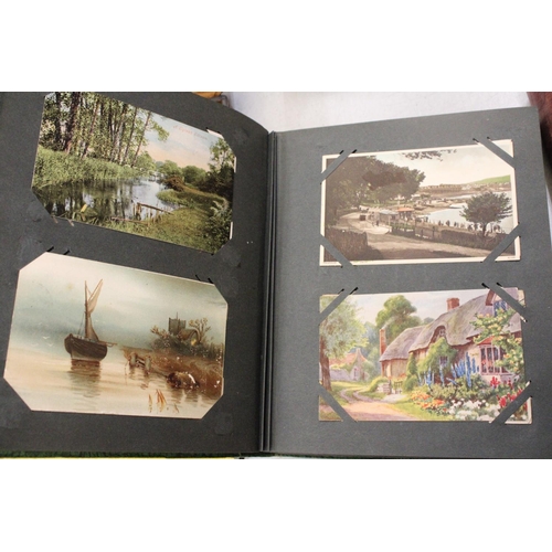 283 - TWO POSTCARD ALBUMS INCLUDING YORK, WARWICK CASTLE ETC