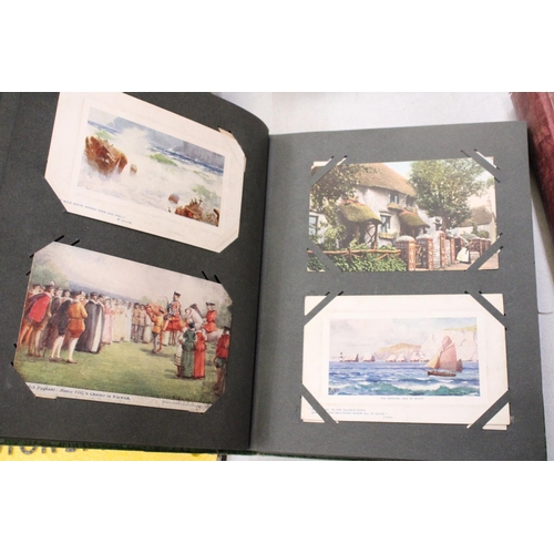 283 - TWO POSTCARD ALBUMS INCLUDING YORK, WARWICK CASTLE ETC