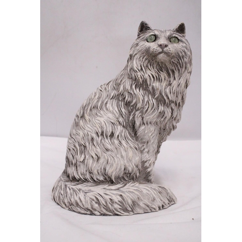 286 - A LARGE VINTAGE WHITE CAT, HEIGHT 28CM