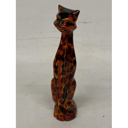 736 - AN ANITA HARRIS ART DECO CAT SIGNED IN GOLD