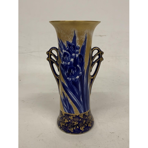 752 - A DOULTON BURSLEM WARE TWIN HANDLED IRIS VASE