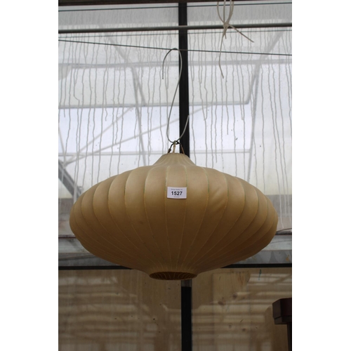 1527 - A RETRO MID CENTURY MATERIAL LANTERN LIGHT SHADE