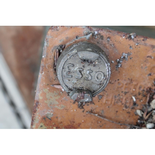 1603 - A VINTAGE ESSO PETROL CAN COMPLETE WITH BRASS ESSO CAP