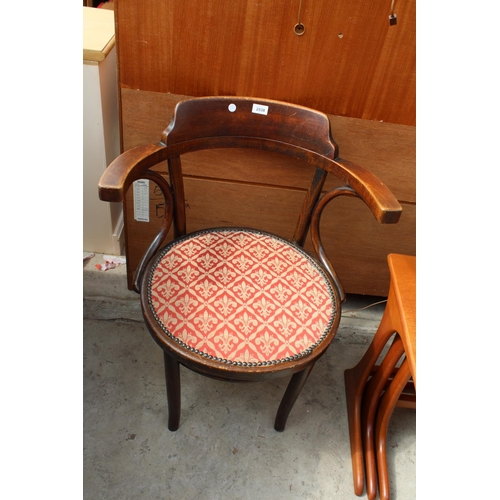 2538 - A LOW BENTWOOD ELBOW CHAIR