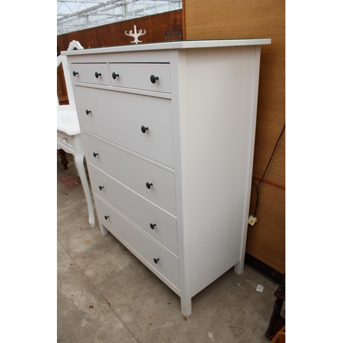 2744 - A MODERN WHITE IKEA CHEST OF 2 SHORT AND 4 LONG DRAWERS 42