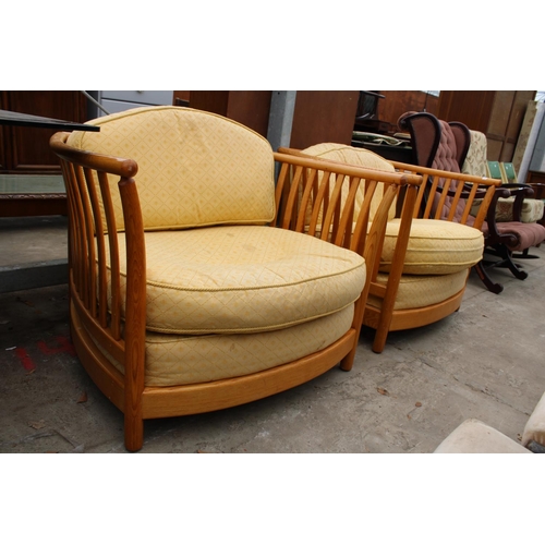 2761 - A PAIR OF ERCOL RENAISSANCE LOW BACK EASY CHAIRS