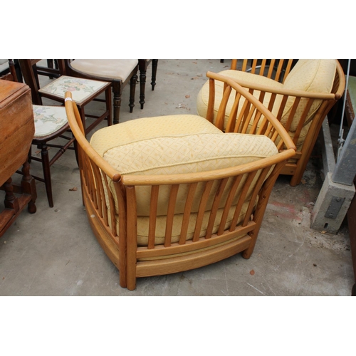 2761 - A PAIR OF ERCOL RENAISSANCE LOW BACK EASY CHAIRS