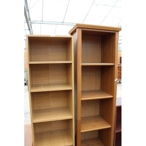 2772 - FOUR VARIOUS OPEN DISPLAY SHELVES