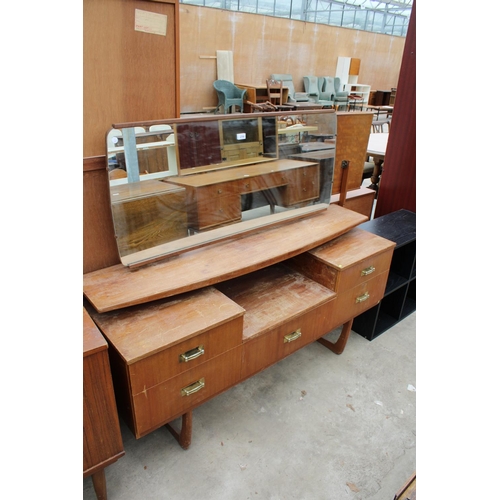 2780 - A RETRO TEAK ALBRO FURNITURE DRESSING TABLE, 57