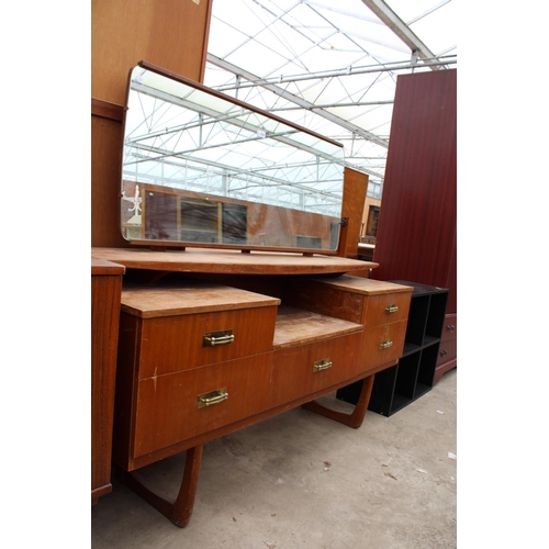 2780 - A RETRO TEAK ALBRO FURNITURE DRESSING TABLE, 57