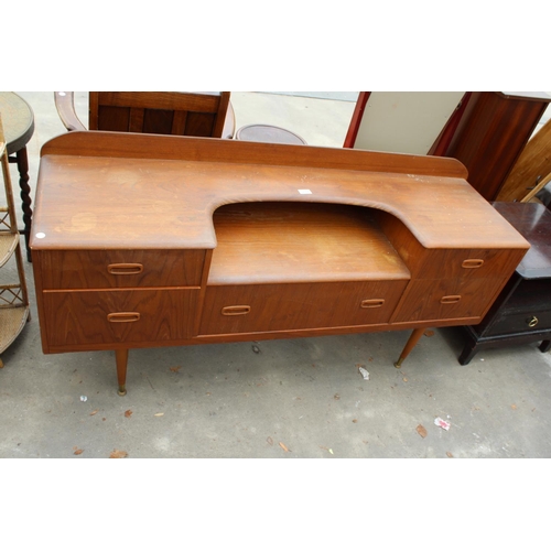 2784 - A RETRO TEAK DRESSING TABLE BASE, 57