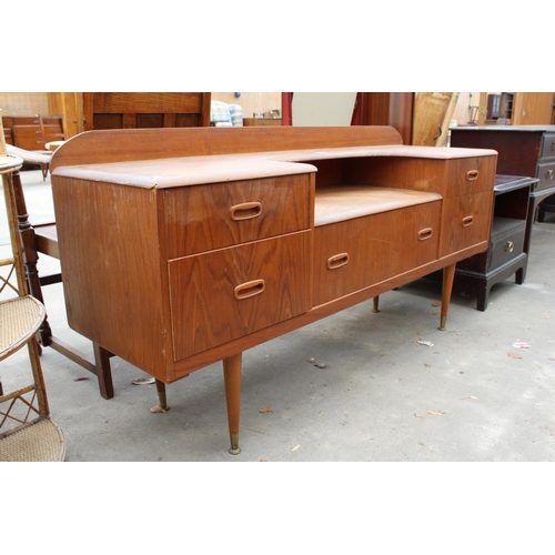 2784 - A RETRO TEAK DRESSING TABLE BASE, 57