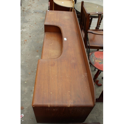 2784 - A RETRO TEAK DRESSING TABLE BASE, 57