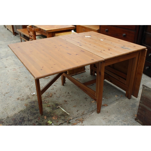 2795 - A MODERN PINE GATE-LEG DINING TABLE, 79.5