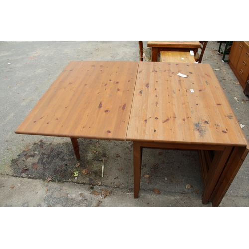 2795 - A MODERN PINE GATE-LEG DINING TABLE, 79.5