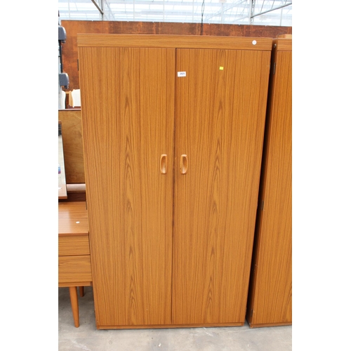 2825 - A RETRO SCHREIBER TWO DOOR WARDROBE, 35