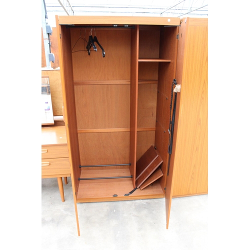 2825 - A RETRO SCHREIBER TWO DOOR WARDROBE, 35