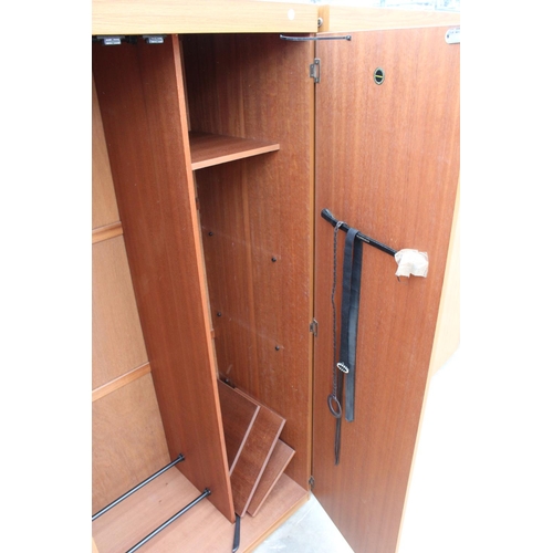 2825 - A RETRO SCHREIBER TWO DOOR WARDROBE, 35