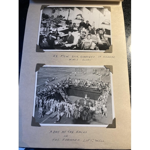 320A - A WORLD WAR II PHOTOGRAPH ALBUM CONTAINING PHOTOGRAPHS OF THE JAPANESE SIGNING OF THE INSTRUMENT OF ... 